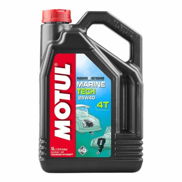 Motul Marine Tech 25W-40 4T 5 Lt 4 Zamanlı Tekne Motor Yağı ürün görseli 1