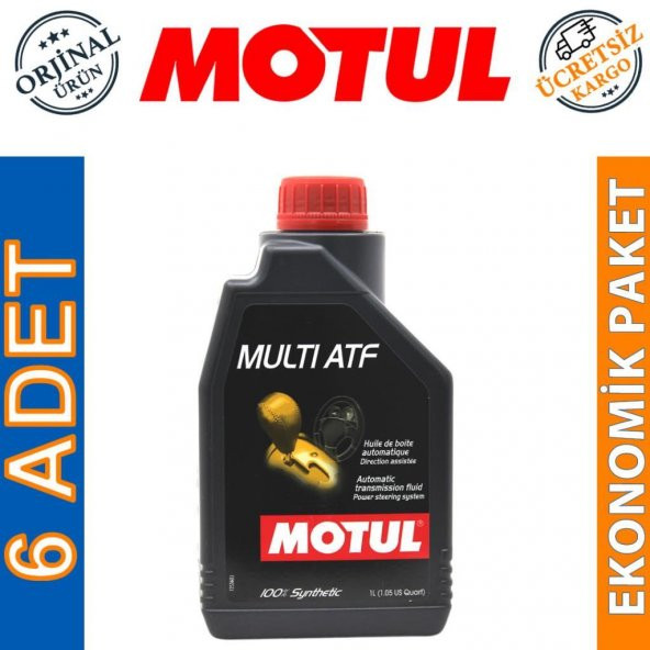 Motul Multi ATF 1 Lt Tam Sentetik Otomatik Şanzıman Yağı (6 Adet) ürün görseli 1