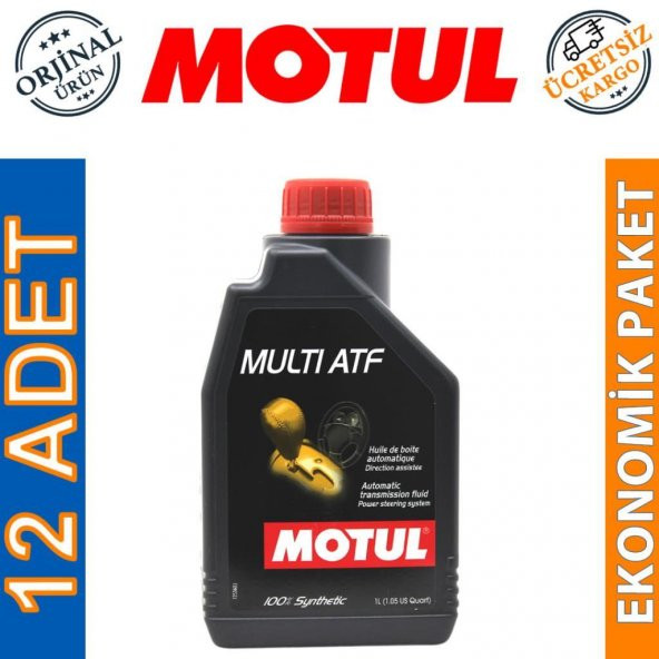 Motul Multi ATF 1 Lt Tam Sentetik Otomatik Şanzıman Yağı (12 Adet) ürün görseli 1