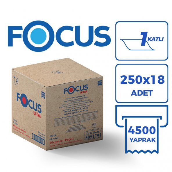FOCUS ULTRA DİSPENSER PEÇETE 18x250 YAPRAK - Resim 2