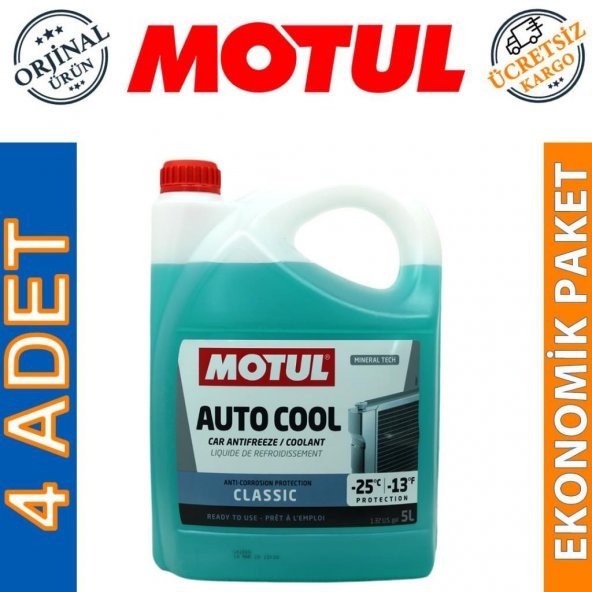 Motul Auto Cool Classic -25 Derece Antifriz 5 Lt (Inugel) (4 Adet) ürün görseli 1