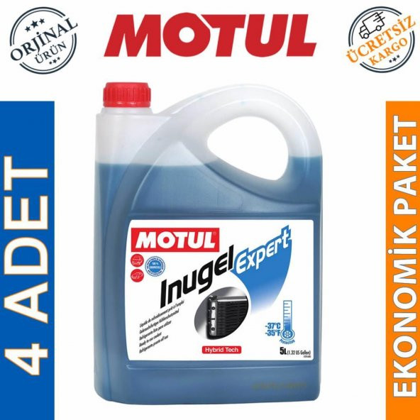 Motul Auto Cool Expert -37 Derece Antifriz 5 Lt (Inugel) (4 Adet) ürün görseli 1