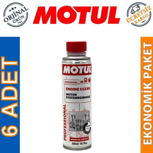 Motul Engine Clean 300 ML Motor İçi Sistem Temizleyici (6 Adet) ürün görseli 1