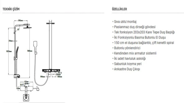 CREAVİT TEPE DUŞ SİSTEMİ SH650 ULTRALÜX - Resim 5