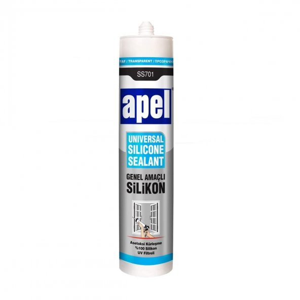 30 Adet Apel Genel Amaçlı Silikon Şeffaf 250 ml ürün görseli 1