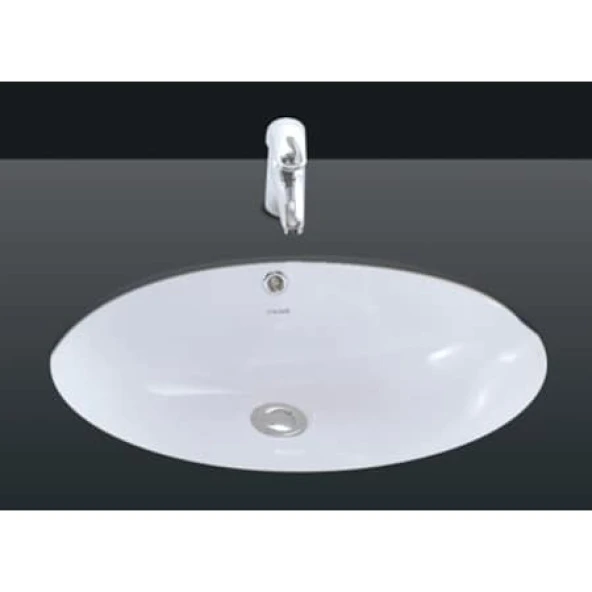 Creavit TP216 Tezgah Altı Oval Lavabo 37*51 cm Beyaz ürün görseli 1