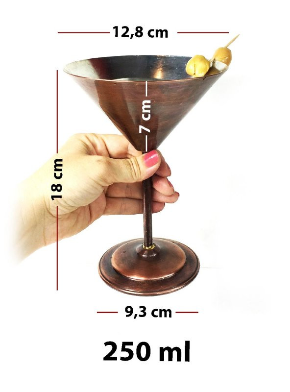 Shark Anatolia Martini Bakır Kadeh - Resim 5