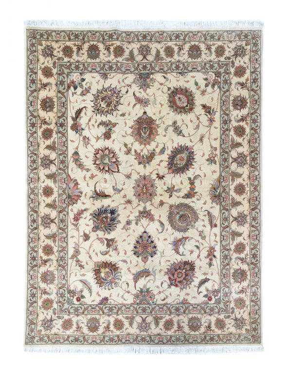 İran Tebriz İpek yün Karışımı El dokuması Halı 154x200 ürün görseli 1
