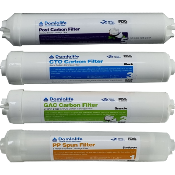 Damlalife 12 Inline Çubuklu Filtre 4Lü Filtre Seti ürün görseli 1