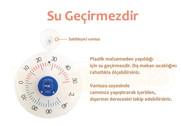 TFA Pencere Termometresi Vantuzlu - Resim 3