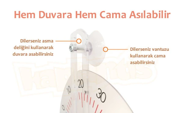 TFA Pencere Termometresi Vantuzlu - Resim 2