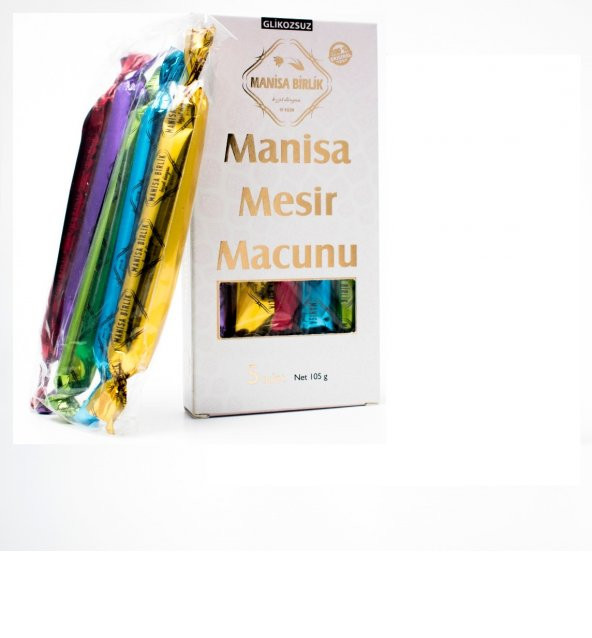 MANİSA BİRLİK MESİR MACUNU GLİKOZSUZ 105 GR 5Lİ ÇUBUK ürün görseli 1