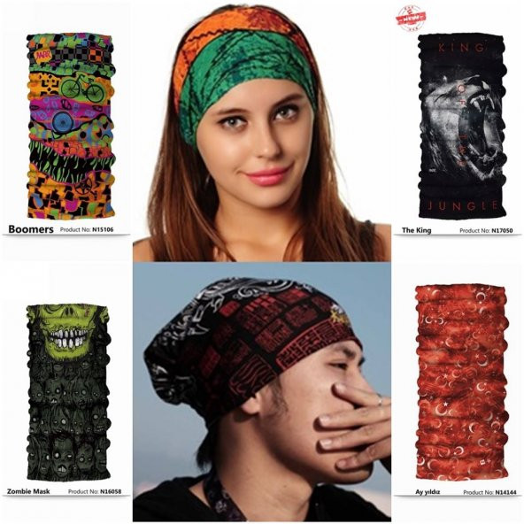 Narr Buff Bandana Scratch  -Çok Fonksiyonlu - Resim 2