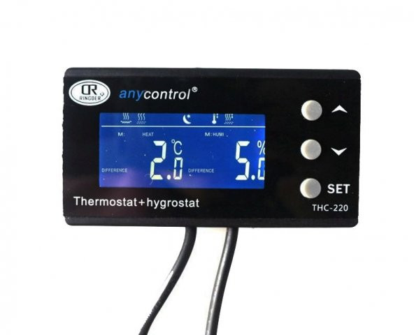 RINGDER THC-220 Nem ve Sıcaklık Termostatı ürün görseli 1