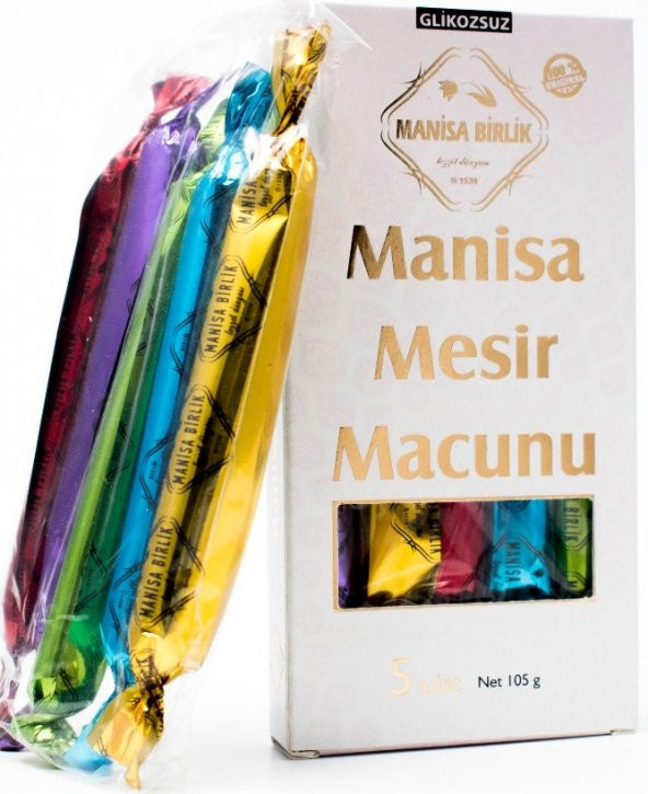 MANİSA BİRLİK MESİR MACUNU GLİKOZSUZ 105 GR 5Lİ ÇUBUK ürün görseli 1