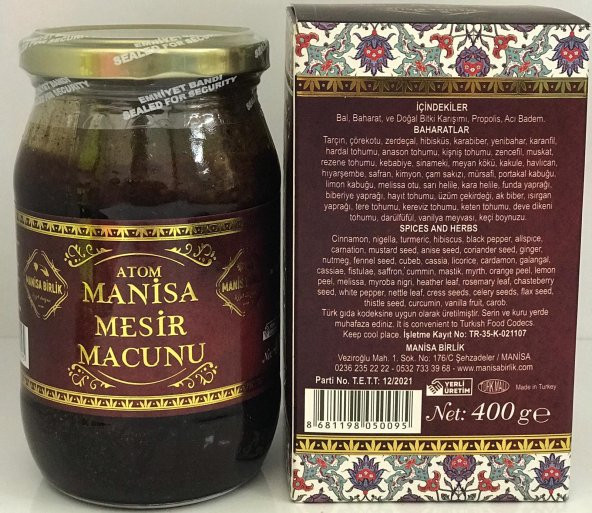 MESİR BİRLİK BALLI ATOM MESİR MACUNU  400gr ürün görseli 1