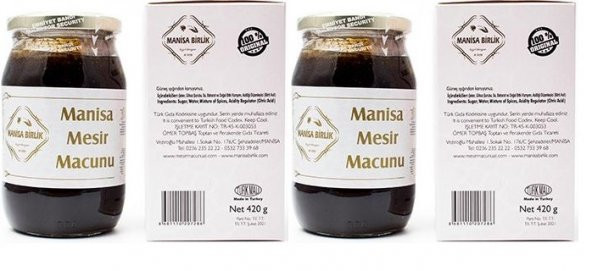 MESİR  BİRLİK MESİR MACUNU 420 GR CAM KAVANOZ 2 Lİ SET 420GR2AD840 GR ürün görseli 1