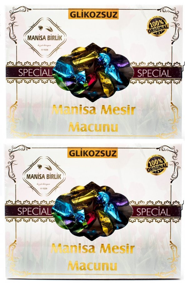 MESİR BİRLİK GLİKOZSUZ 350 GR SPECİAL MESİR MACUNU 2 Lİ SET 350  2  700 GR ürün görseli 1