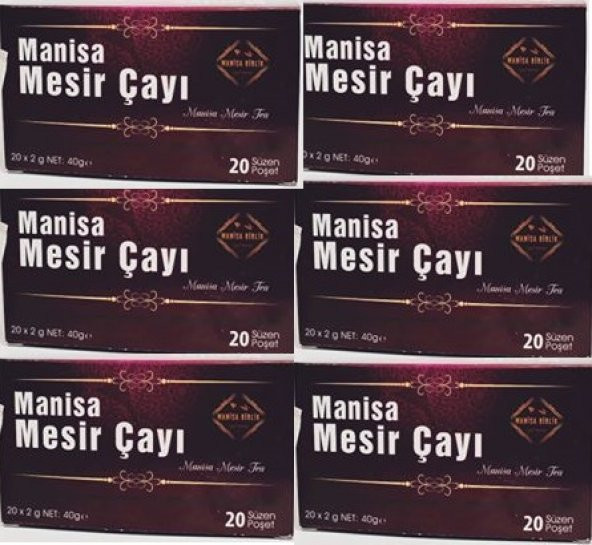 MESİR  BİRLİK MESİR ÇAYI (sultan çayı) 20 Lİ SÜZEN POŞET 6 LI SET ürün görseli 1