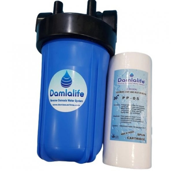 Damlalife Big Blue 10 Filtre Kabı Ve 5 Micron Sediment Spun Elyaf Filtre ürün görseli 1