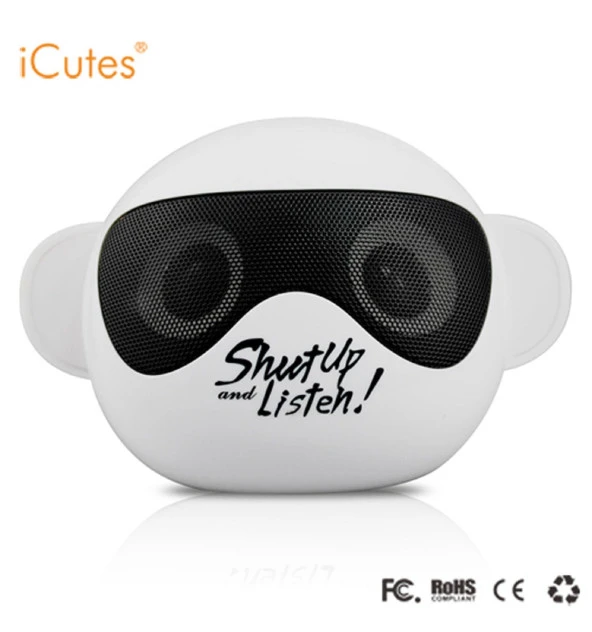iCutes Cool Monkey Gözlüklü Maymun Siyah Kablosuz Bluetooth Hoparlör USBli-TF kartlı M205 ürün görseli 1