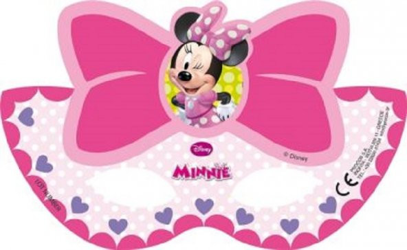 MİNNİE HAPPY HELPERS PEMBE FİYONK MASKE 6LI ürün görseli 1