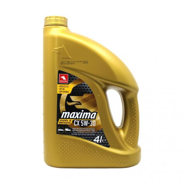 Petrol Ofisi Maxima CX 5W-30 4 Lt Tam Sentetik Partiküllü Motor Yağı ürün görseli 1