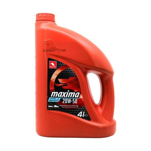 Petrol Ofisi Maxima 20W-50 4 Lt Benzinli Motor Yağı ürün görseli 1