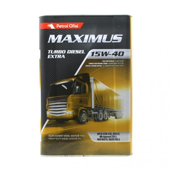Petrol Ofisi Maximus Turbo Diesel Extra 15W-40 16 Kg Dizel Motor Yağı ürün görseli 1
