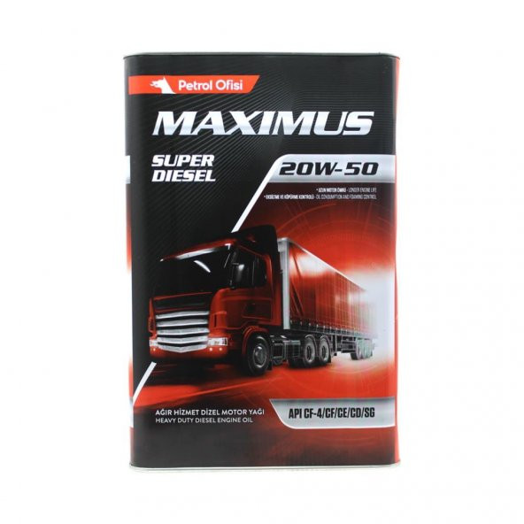 Petrol Ofisi Maximus Super Diesel 20W-50 15 Lt Dizel Motor Yağı ürün görseli 1