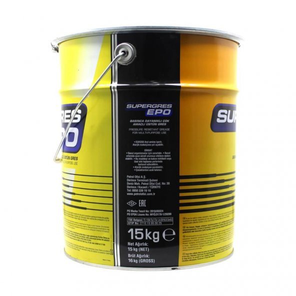 Petrol Ofisi Super Gres Ep 0 15 Kg Lityum Sabunlu Performanslı Gres - Resim 2