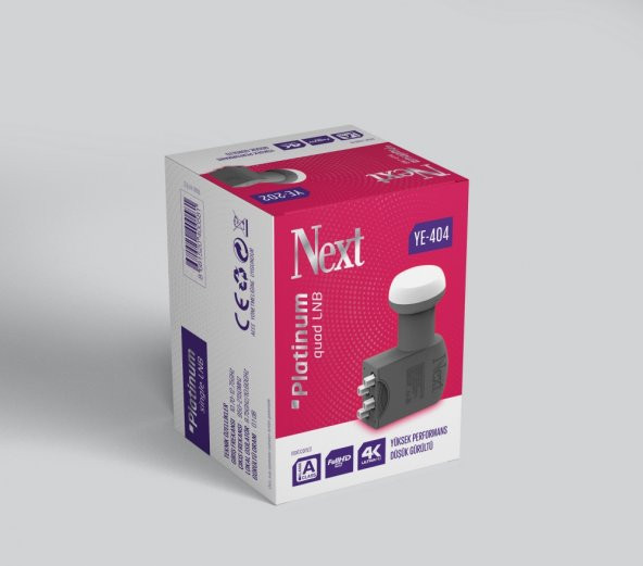 NEXT YE-404 QUAD PLATINUM YENİ SERİ 4 LÜ LNB ürün görseli 1