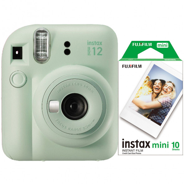 Fujifilm İnstax Mini 12 Fotoğraf MakinesiAskıpil10'lu film (yeşil) ürün görseli 1