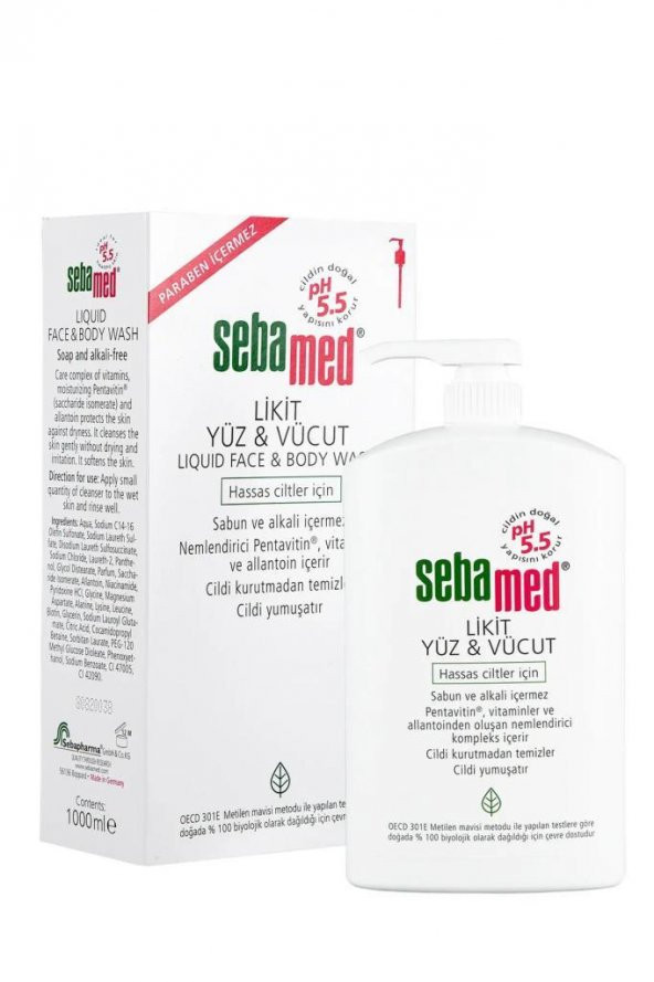 Sebamed Likit Liquid Face & Body Wash 1000 ml ürün görseli 1