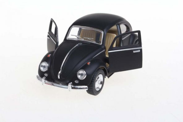 Welly Mat Volkswagen Beetle Model Araba -Siyah - Resim 2