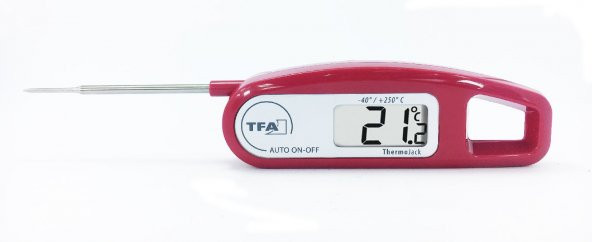 TFA Thermo Jack Katlanır Problu Dijital Gıda Termometresi Bordo 30.1047.05 ürün görseli 1