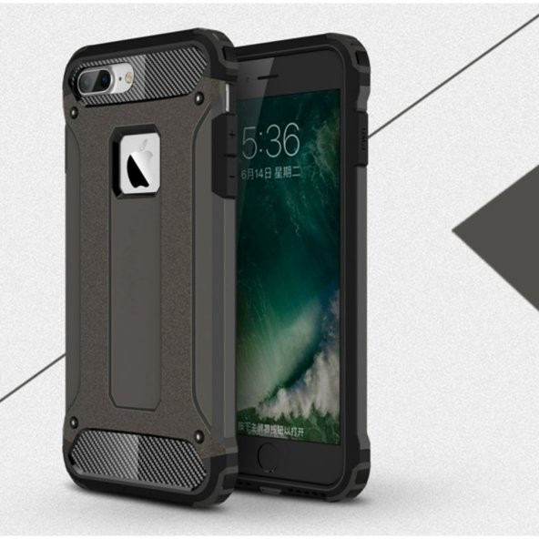 iPhone 7 Plus Silikon Armor Hybrid Zırh Kılıf - Resim 3