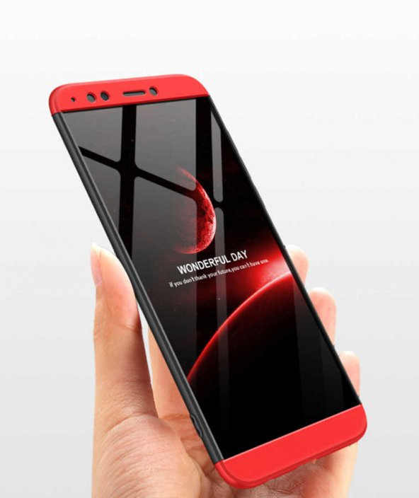 Huawei Y7 2018 Kılıf Kamera Çıkıntılı 360 Tam Koruma Ays ürün görseli 1