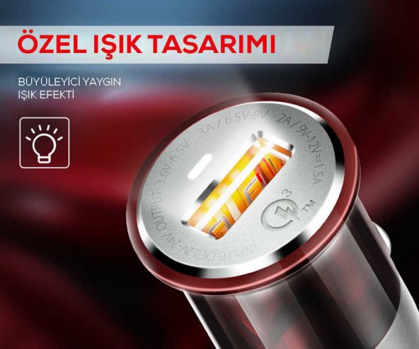 Zore ZR-C304Q Micro Araç Şarj Seti - Resim 3