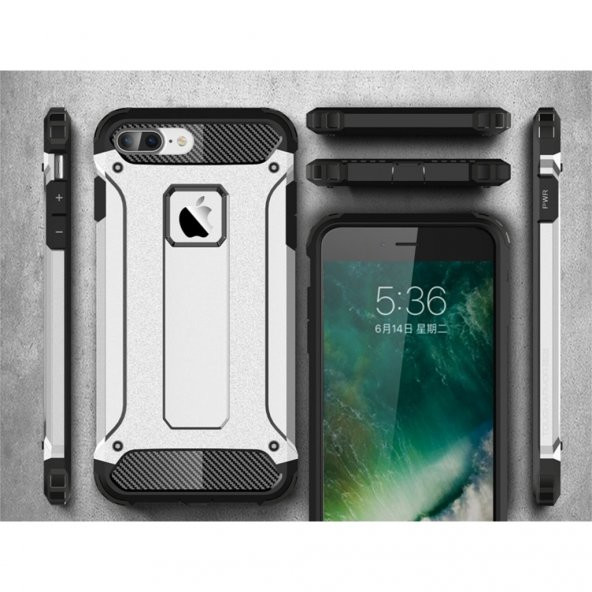 İPhone 8 Plus Silikon Hybrid Zırh Kılıf - Resim 2