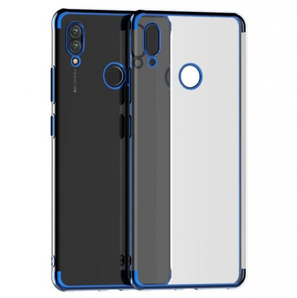 Huawei P20 Lite İnce Köşeleri Renkli Şeffaf Kamera Korumalı Kılıf ürün görseli 1
