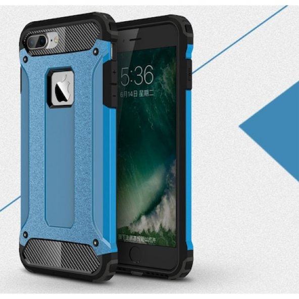 İphone 6 Plus Silikon Armor Hybrid Zırh Kılıf - Resim 5