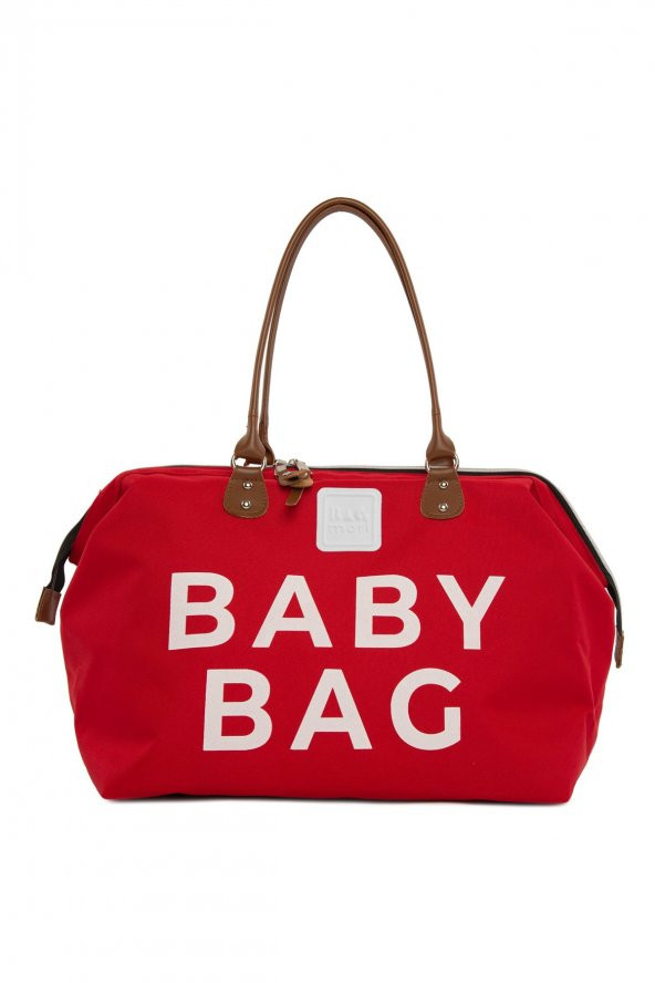 Bagmori Kırmızı Baby Bag Baskılı Bebek Bakım Çantası ürün görseli 1