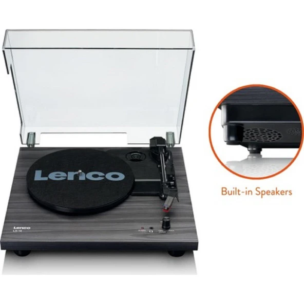 Lenco LS-10 BK Siyah Pikap Plak Çalar - Resim 7
