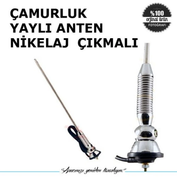 KRC Çamurluğa Takılan Yaylı Açılır Kapanır Nikelaj Radyo Anteni ürün görseli 1