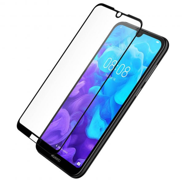 Bufalo Huawei Y5 2019 Ekran Koruyucu 5D Temperli Cam Siyah ürün görseli 1
