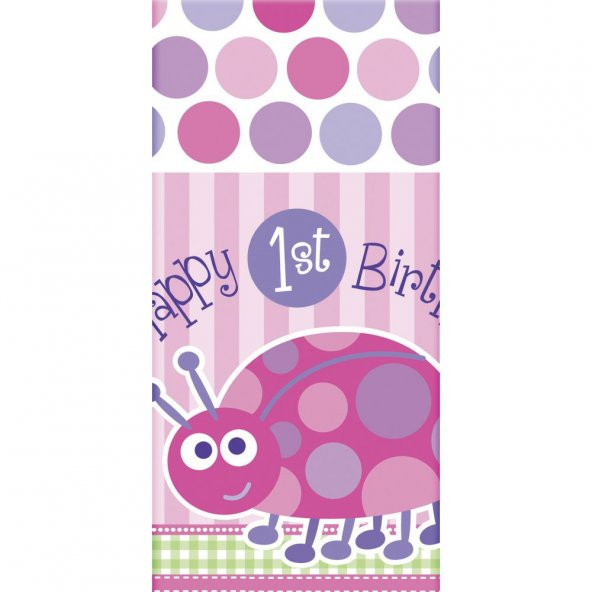 1 YAŞ PEMBE MASA ÖRTÜSÜ 137CM X 213CM(PLASTİK) ürün görseli 1