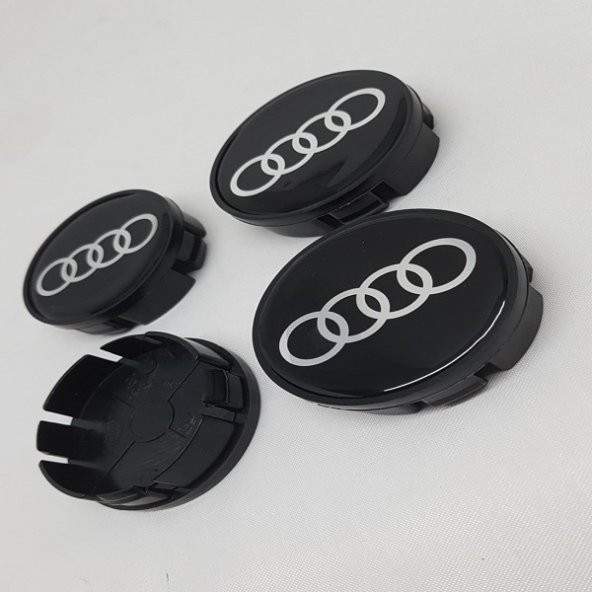 Jant Göbeği Audi 58/55 (55mm Yuva) 4lü Set SİYAH - Resim 2