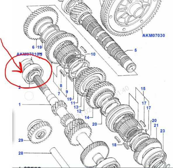 ŞANZUMAN GRUP RULMAN FORD  96WT 7025 AA - Resim 2