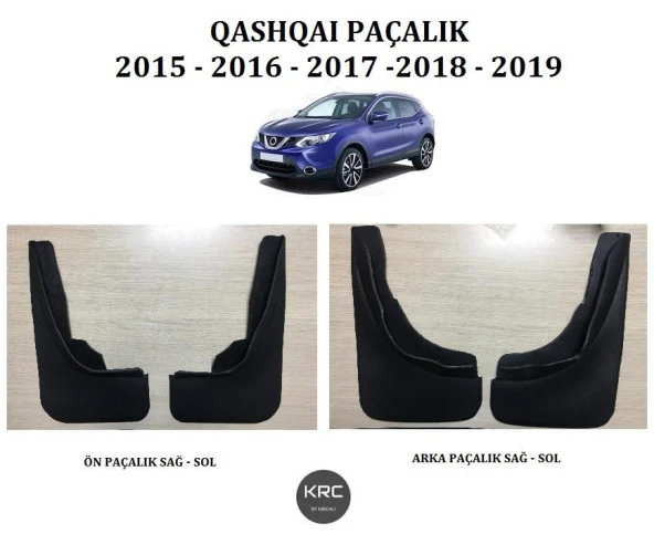 NISSAN QASHQAI ÖN ARKA PAÇALIK TOZLUK TAKIMI 2015 - 2021 ürün görseli 1